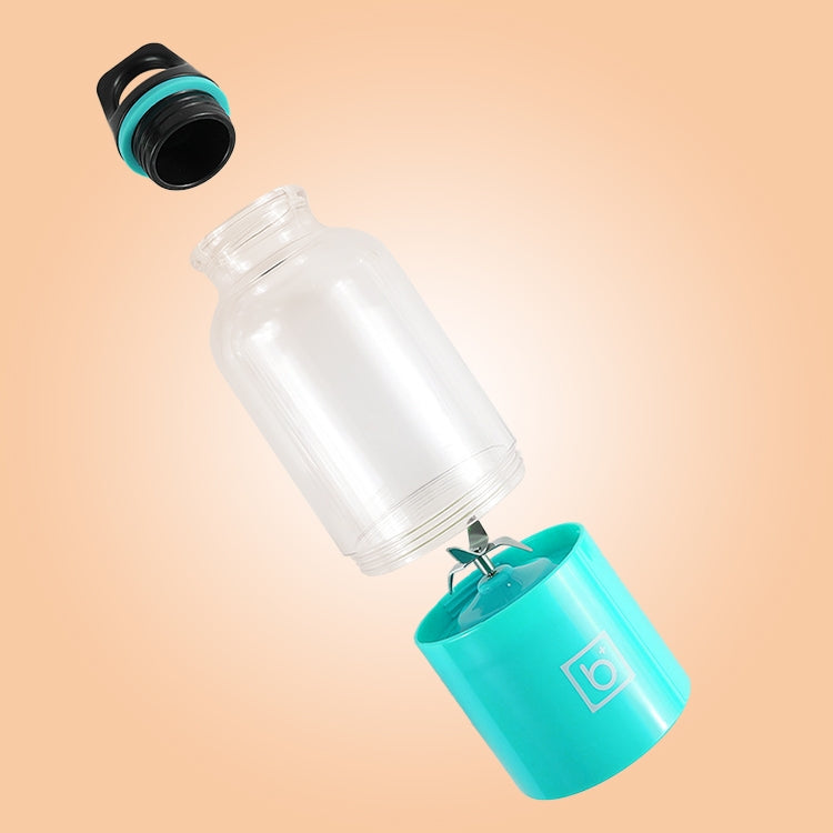 Mini spremiagrumi elettrico portatile da 500ml tazza USB ricaricabile spremiagrumi frullatore shaker spremiagrumi estrattore di succo d'arancia, 4 Blade Head Blue, 4 Blade Head Green, 4 Blade Head Pink