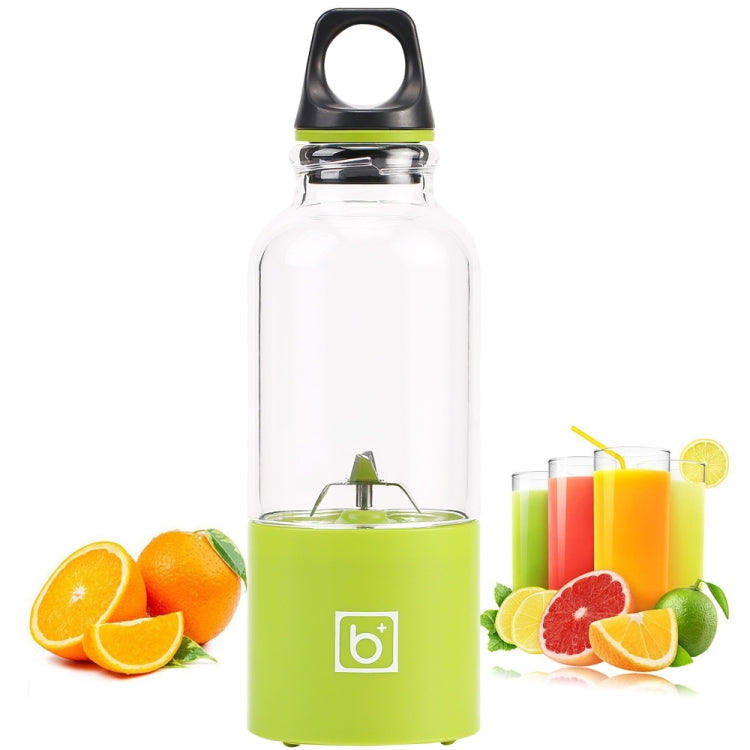 Mini spremiagrumi elettrico portatile da 500ml tazza USB ricaricabile spremiagrumi frullatore shaker spremiagrumi estrattore di succo d'arancia, 4 Blade Head Blue, 4 Blade Head Green, 4 Blade Head Pink