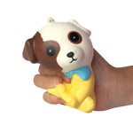 Squishy Lento Aumento Spremere Giocattolo per bambini Giocattoli antistress per bambini Regalo di Natale, Cute little dog(White), Cute little dog(Yellow)