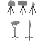 BEXIN Mini treppiede da tavolo in metallo tascabile con treppiede per trasmissione in diretta, BEXIN Pocket