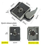 BEXIN Supporto per piastra a sgancio rapido testa treppiede per Manfrotto 200PL-14