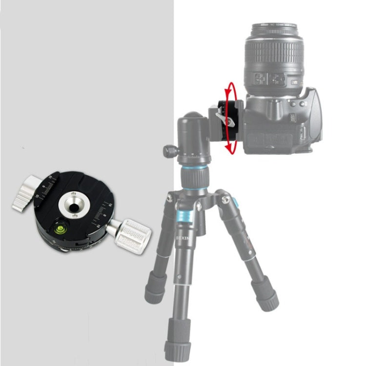 BENXIN QJ07 Supporto per clip panoramica Girevole a 360 gradi Pan/tilt Treppiede Fotocamera SLR Piastra di montaggio rapido Supporto per clip panoramica