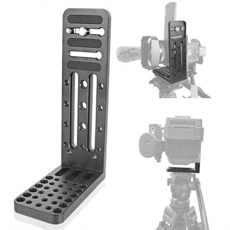 BXIN L130C Clapper verticale universale a forma di L SLR Treppiede Pan/tilt idraulico Piastra a sgancio rapido Adatto per stabilizzatore d'ombra, BEXIN L130C