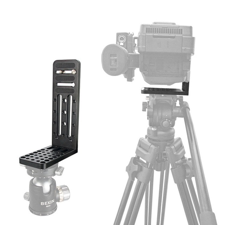 BXIN L130C Clapper verticale universale a forma di L SLR Treppiede Pan/tilt idraulico Piastra a sgancio rapido Adatto per stabilizzatore d'ombra, BEXIN L130C