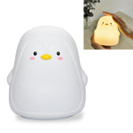 Lampada da atmosfera da comodino per bambini con luce notturna in silicone Penguin Pat, Penguin White, Penguin Pink, Penguin Gray