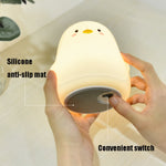 Lampada da atmosfera da comodino per bambini con luce notturna in silicone Penguin Pat, Penguin White, Penguin Pink, Penguin Gray