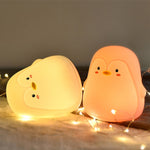 Lampada da atmosfera da comodino per bambini con luce notturna in silicone Penguin Pat, Penguin White, Penguin Pink, Penguin Gray