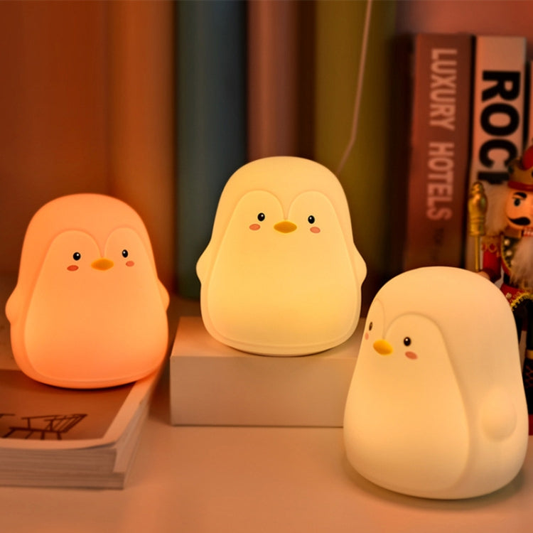 Lampada da atmosfera da comodino per bambini con luce notturna in silicone Penguin Pat, Penguin White, Penguin Pink, Penguin Gray