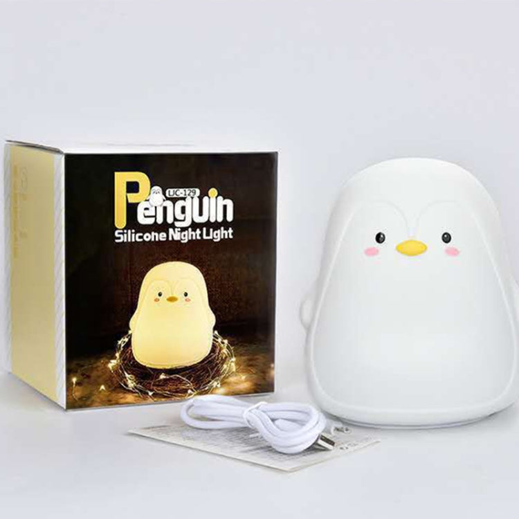 Lampada da atmosfera da comodino per bambini con luce notturna in silicone Penguin Pat, Penguin White, Penguin Pink, Penguin Gray