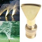 Fontana per giardino roccioso con vista sull'acqua Ugello piatto universale regolabile a forma di ventaglio interamente in acciaio inossidabile ramato, 6 Point, 1寸, 1.5寸, 2寸