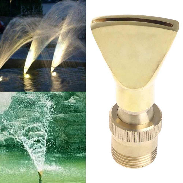 Fontana per giardino roccioso con vista sull'acqua Ugello piatto universale regolabile a forma di ventaglio interamente in acciaio inossidabile ramato, 6 Point, 1寸, 1.5寸, 2寸
