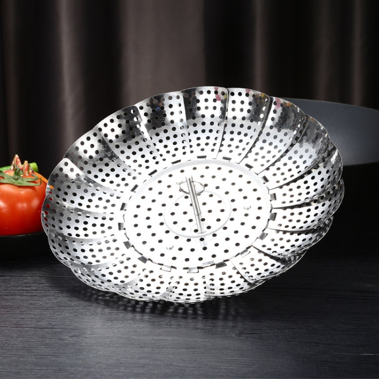 Vassoio per cottura a vapore Lotus retrattile pieghevole in acciaio inossidabile da 3 pezzi, Lotus Steamer Tray