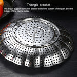 Vassoio per cottura a vapore Lotus retrattile pieghevole in acciaio inossidabile da 3 pezzi, Lotus Steamer Tray