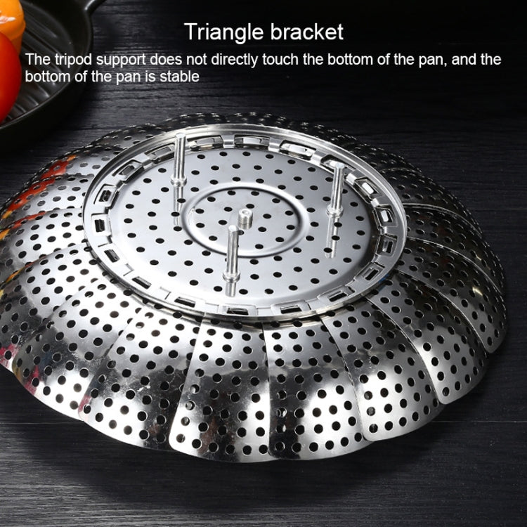 Vassoio per cottura a vapore Lotus retrattile pieghevole in acciaio inossidabile da 3 pezzi, Lotus Steamer Tray
