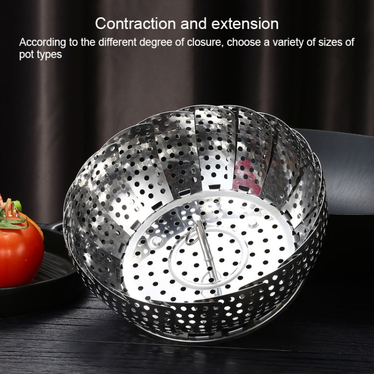 Vassoio per cottura a vapore Lotus retrattile pieghevole in acciaio inossidabile da 3 pezzi, Lotus Steamer Tray