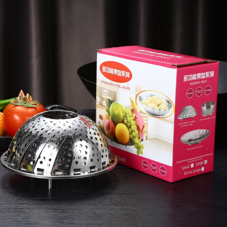 Vassoio per cottura a vapore Lotus retrattile pieghevole in acciaio inossidabile da 3 pezzi, Lotus Steamer Tray