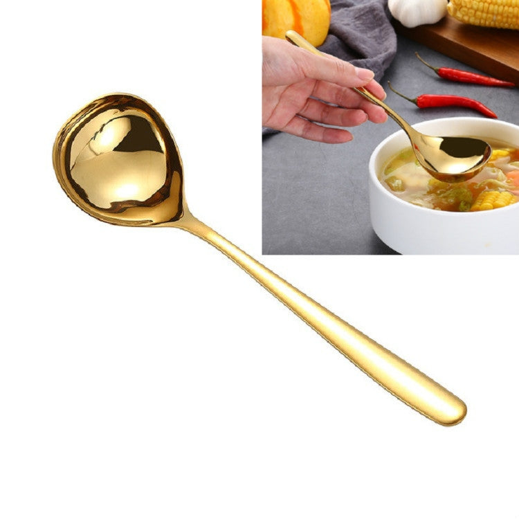 Cucchiaio da salsa in acciaio inossidabile da 3 pezzi Cucchiaio creativo con manico lungo a testa grande, Original Steel, Gold, Rose Gold, Blue, Colorful, Black