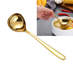 Cucchiaio da salsa in acciaio inossidabile da 3 pezzi Cucchiaio creativo con manico lungo a testa grande, Original Steel, Gold, Rose Gold, Blue, Colorful, Black