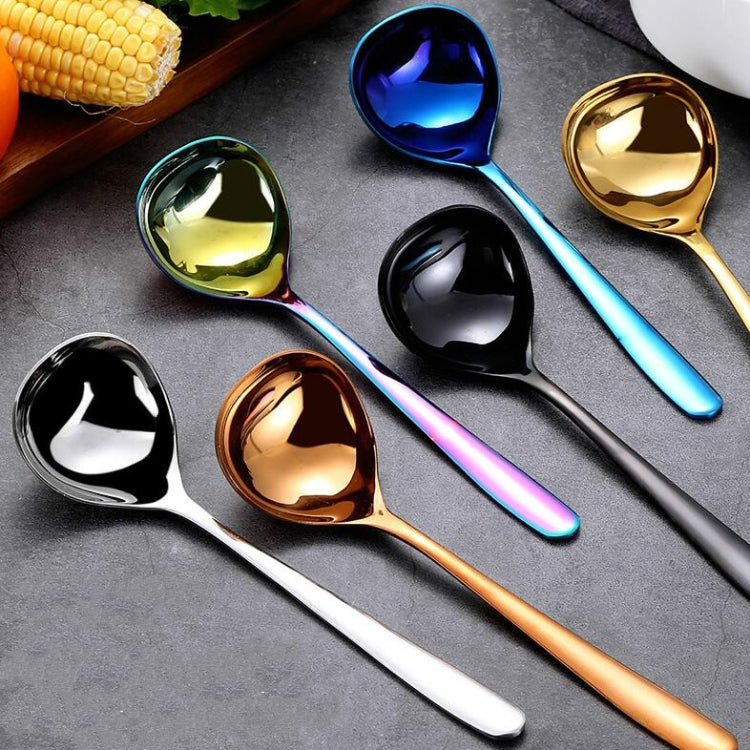 Cucchiaio da salsa in acciaio inossidabile da 3 pezzi Cucchiaio creativo con manico lungo a testa grande, Original Steel, Gold, Rose Gold, Blue, Colorful, Black