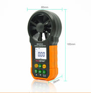 PEAKMETER Strumento di misurazione del volume dell'aria della velocità del vento con display digitale ad alta precisione, MS6252A Wind Speed, Air Volume, MS6252B Temperature, Humidity, USB