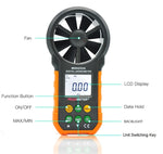 PEAKMETER Strumento di misurazione del volume dell'aria della velocità del vento con display digitale ad alta precisione, MS6252A Wind Speed, Air Volume, MS6252B Temperature, Humidity, USB