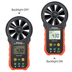 PEAKMETER Strumento di misurazione del volume dell'aria della velocità del vento con display digitale ad alta precisione, MS6252A Wind Speed, Air Volume, MS6252B Temperature, Humidity, USB