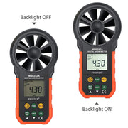 PEAKMETER Strumento di misurazione del volume dell'aria della velocità del vento con display digitale ad alta precisione, MS6252A Wind Speed, Air Volume, MS6252B Temperature, Humidity, USB