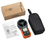 PEAKMETER Strumento di misurazione del volume dell'aria della velocità del vento con display digitale ad alta precisione, MS6252A Wind Speed, Air Volume, MS6252B Temperature, Humidity, USB
