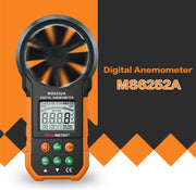 PEAKMETER Strumento di misurazione del volume dell'aria della velocità del vento con display digitale ad alta precisione, MS6252A Wind Speed, Air Volume, MS6252B Temperature, Humidity, USB