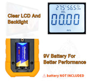 PEAKMETER Strumento di misurazione del volume dell'aria della velocità del vento con display digitale ad alta precisione, MS6252A Wind Speed, Air Volume, MS6252B Temperature, Humidity, USB
