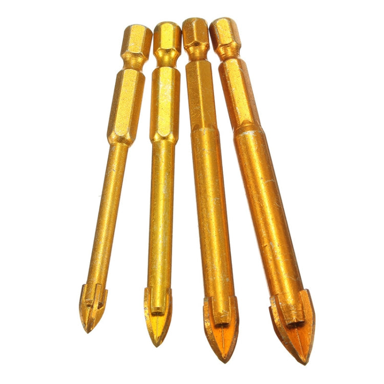 Apriscatole per fori in vetro ceramico con punta esagonale a croce in lega multiuso, 6MM, 8MM, 10MM, 12MM