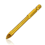 Apriscatole per fori in vetro ceramico con punta esagonale a croce in lega multiuso, 6MM, 8MM, 10MM, 12MM