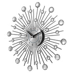 Orologio da parete creativo Orologio da parete in ferro battuto in cristallo argento Personalità Decorazione artistica Orologio da camera da letto soggiorno, Iron Wall Clock
