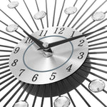 Orologio da parete creativo Orologio da parete in ferro battuto in cristallo argento Personalità Decorazione artistica Orologio da camera da letto soggiorno, Iron Wall Clock