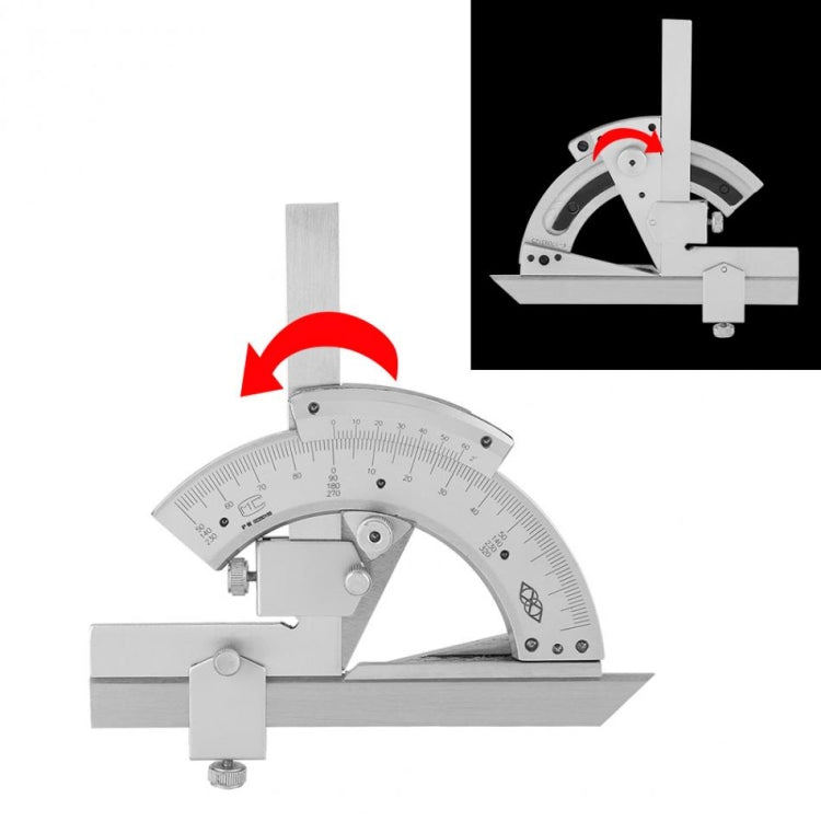 Righello di misurazione dell'angolo del goniometro per trimmer senza parallasse in acciaio ad alto tenore di carbonio, Angle Measuring Ruler