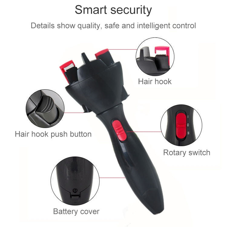 Bigodino elettrico per capelli con batteria e rotazione 360°