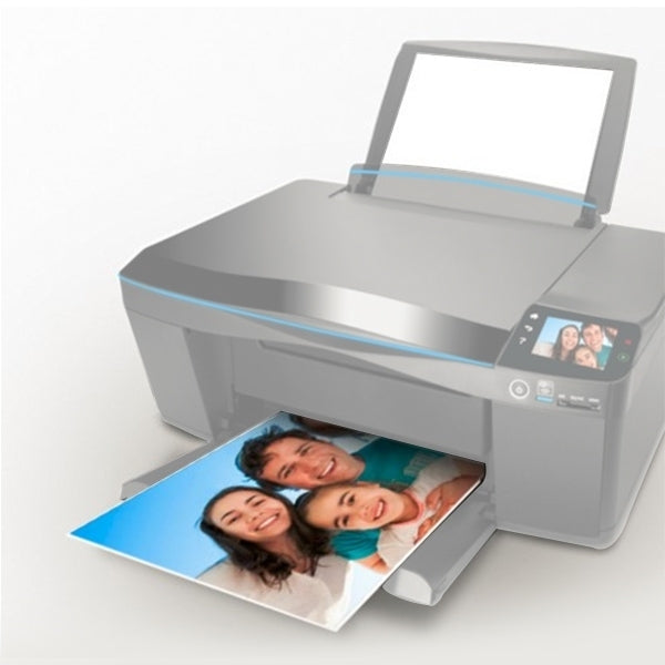 100 PCS Carta da stampa a getto d'inchiostro da 6 pollici Carta fotografica Colore Stampa patinata su un lato Evidenzia Carta luminosa impermeabile, 6 Inch Inkjet Printing Paper