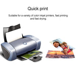 100 PCS Carta da stampa a getto d'inchiostro da 6 pollici Carta fotografica Colore Stampa patinata su un lato Evidenzia Carta luminosa impermeabile, 6 Inch Inkjet Printing Paper