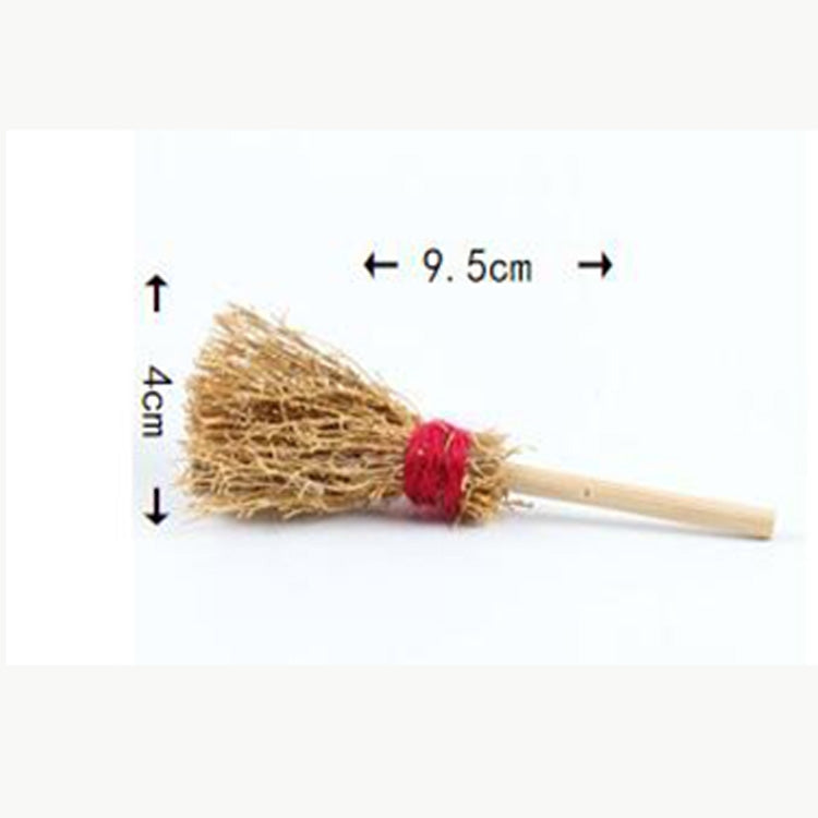 2 pezzi casa delle bambole in miniatura cucina patio accessori scopa in legno giocattoli educativi per bambini, Wooden Broom