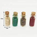 4 pezzi / set Accessori per la cucina della casa delle bambole Bottiglia per alimenti in vetro in miniatura, Glass Food Bottle