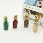 4 pezzi / set Accessori per la cucina della casa delle bambole Bottiglia per alimenti in vetro in miniatura, Glass Food Bottle