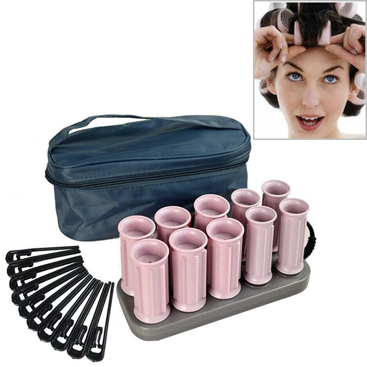 10 pz/set ferri arricciacapelli rotolo elettrico tubo per capelli rullo riscaldato bastone per capelli ricci