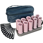 10 pz/set ferri arricciacapelli rotolo elettrico tubo per capelli rullo riscaldato bastone per capelli ricci