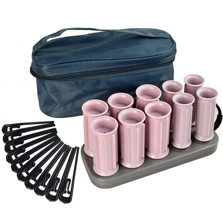 10 pz/set ferri arricciacapelli rotolo elettrico tubo per capelli rullo riscaldato bastone per capelli ricci