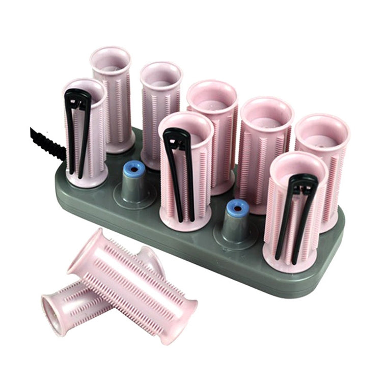 10 pz/set ferri arricciacapelli rotolo elettrico tubo per capelli rullo riscaldato bastone per capelli ricci