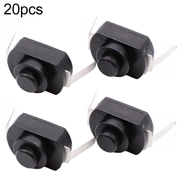 20 interruttori a pulsante per torcia a LED YT-1208-YD, Bent Feet, Straight Feet