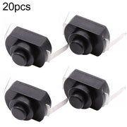 20 interruttori a pulsante per torcia a LED YT-1208-YD, Bent Feet, Straight Feet