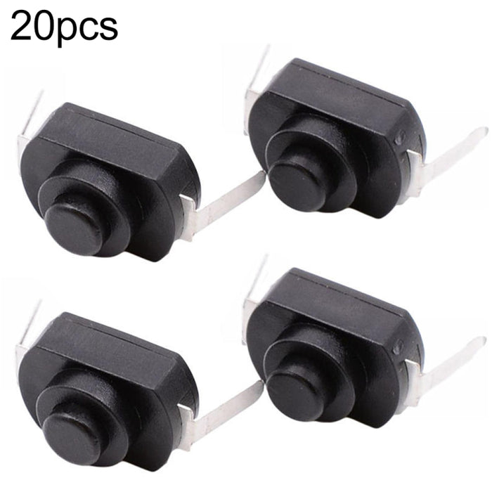 20 interruttori a pulsante per torcia a LED YT-1208-YD, Bent Feet, Straight Feet