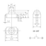 Interruttori a pulsante per torcia LED YT-1208-YD