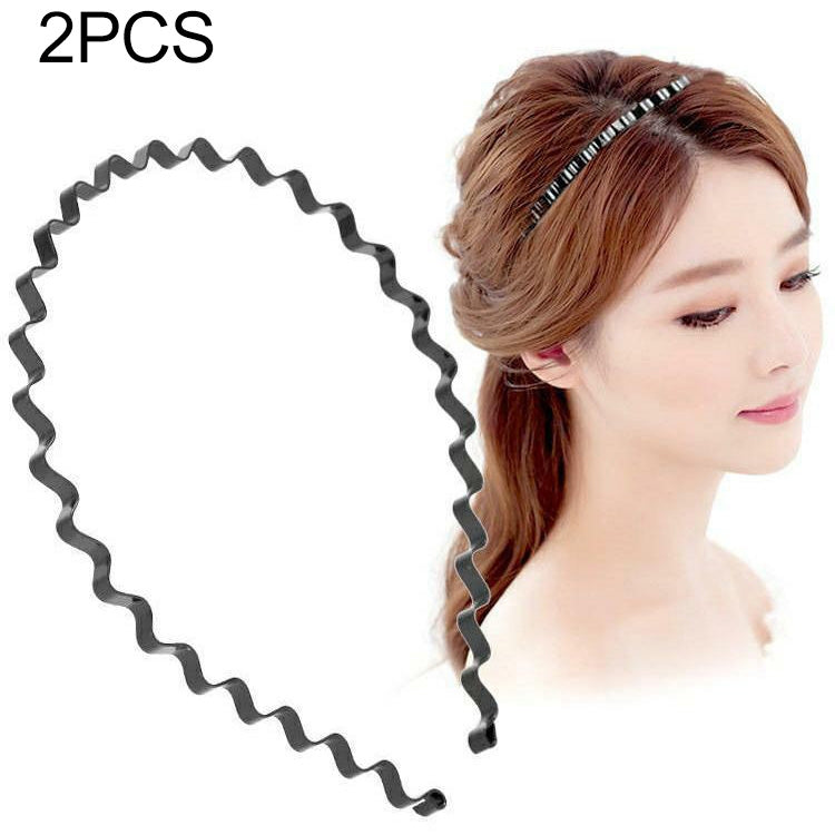 Accessori per capelli con fascia sportiva per capelli ondulati semplici unisex da 2 pezzi